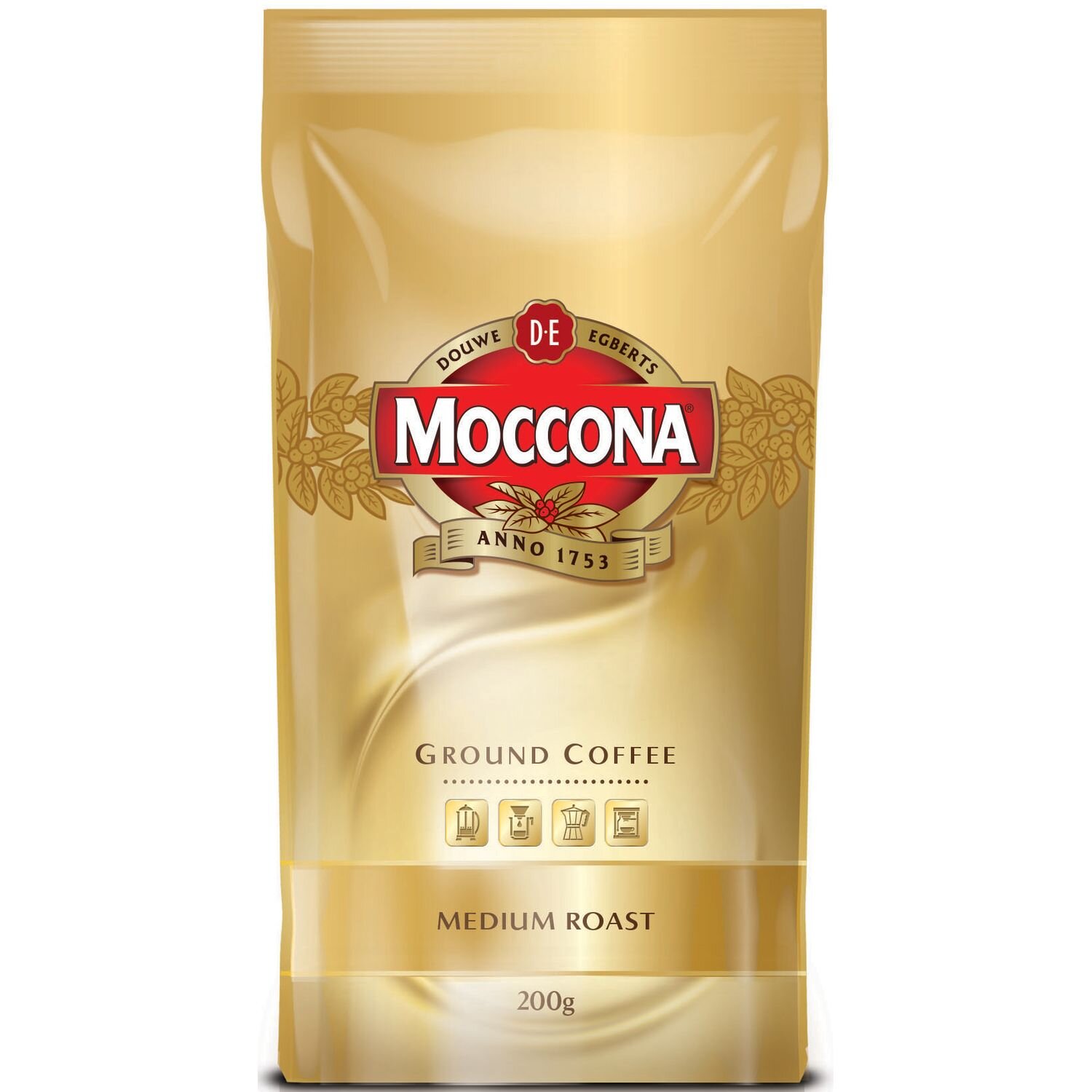 Moccona Premium Ground Medium Roast Soft Pack 3x200gm