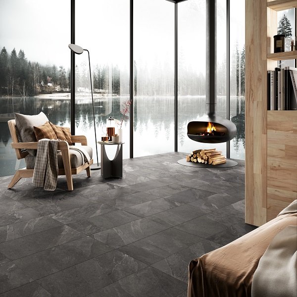 LimeQuartz Lead Range Rett Living Room Tiles