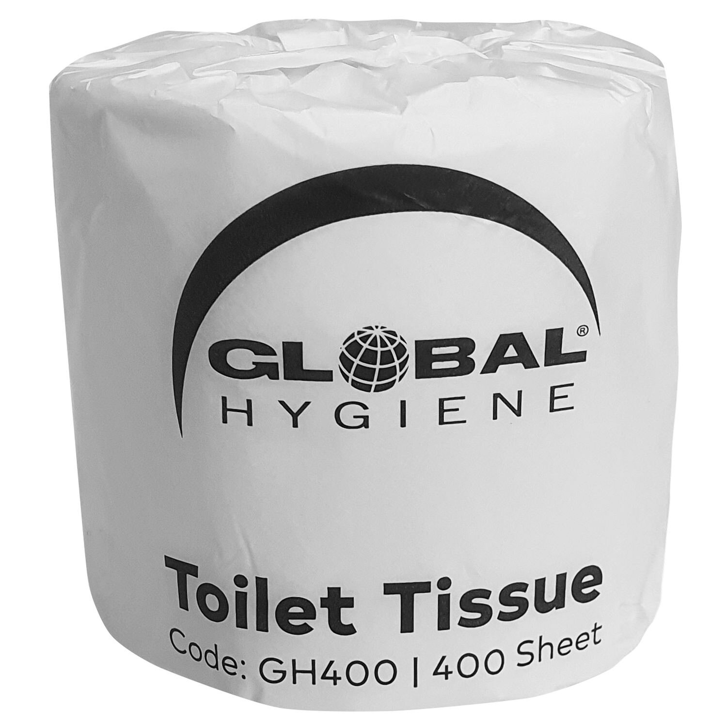 Global Hygiene Deluxe 2 Ply Wrapped Toilet Roll 400 Sheet x 48 Roll