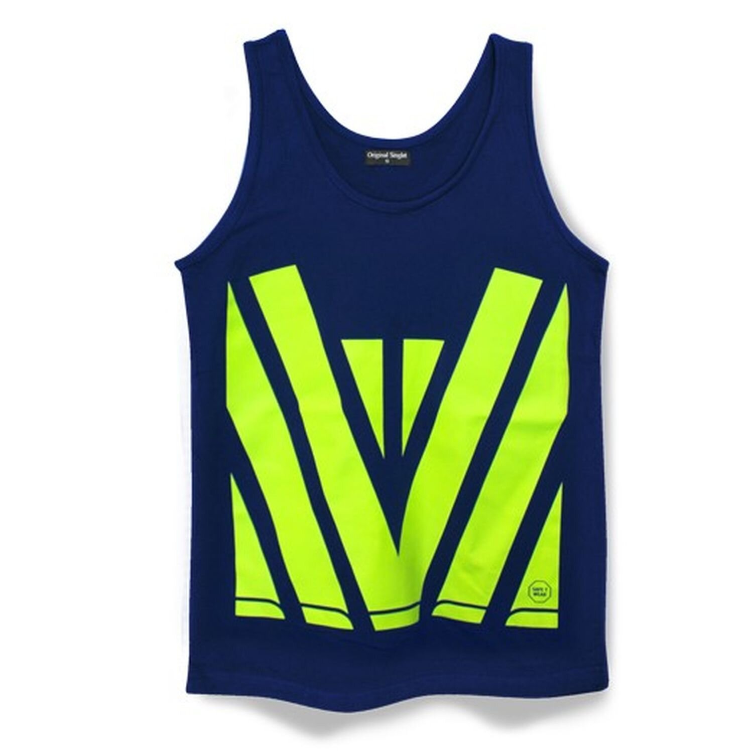 Hi Vis Printed Cotton Singlet 195gsm