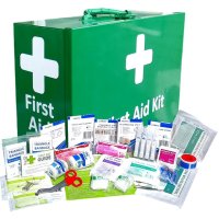 1-50 Industrial First Aid Kit Metal Wall Mount