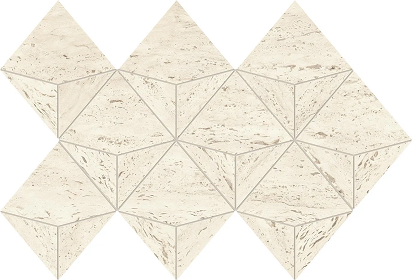 MarvelTravertine White Mosaico Origami 28x41.2