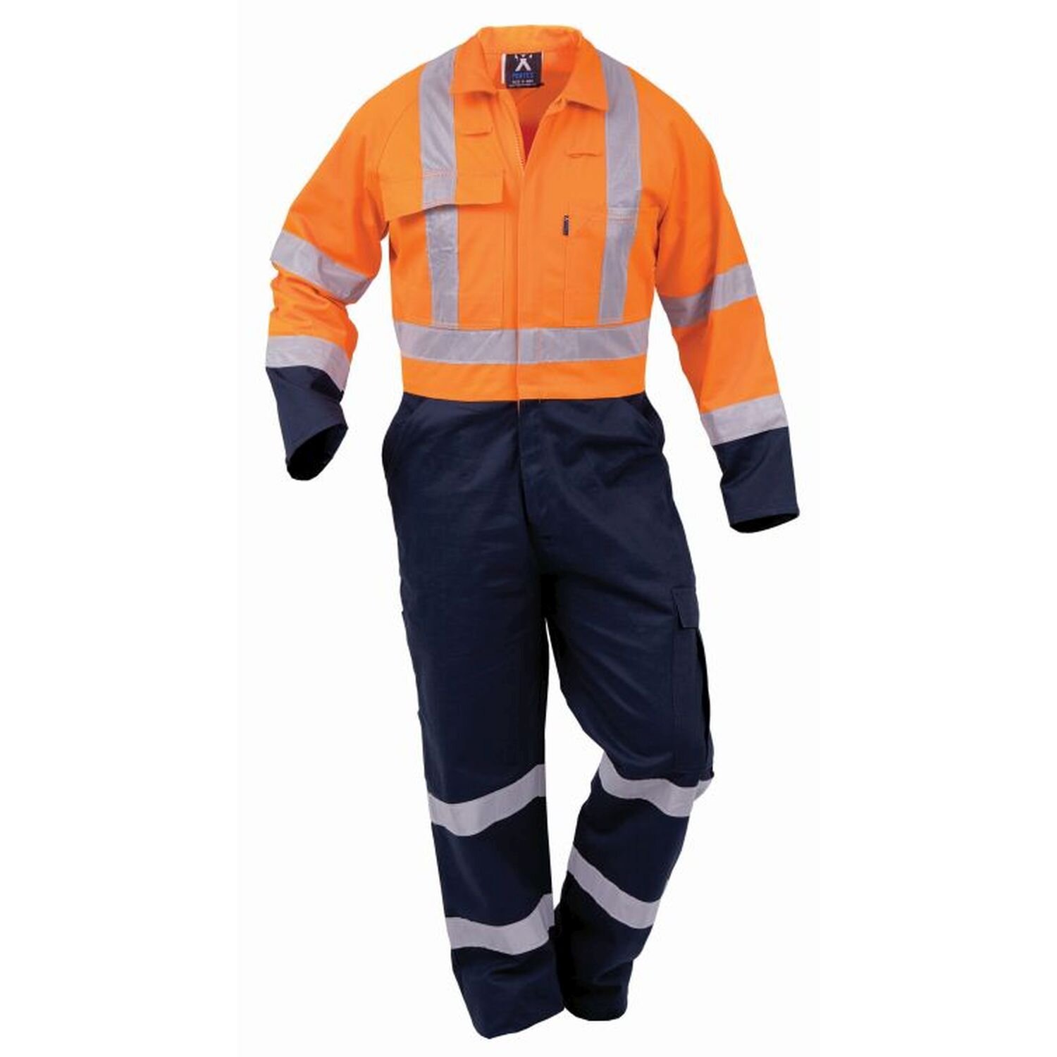 Hi Vis Day/Night Plastic Zip Long Tailed Zip Overall 300gsm