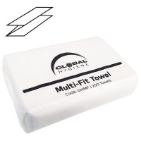 Global Hygiene Deluxe Multi-Fit Hand Towel 200 Sheet x 16 Pack