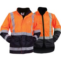 Bison Stamina Hi Vis Day/Night 5n1 Jacket/Vest Combo