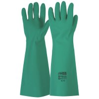 Nitrile Chemical Gauntlet Glove Green 45cm
