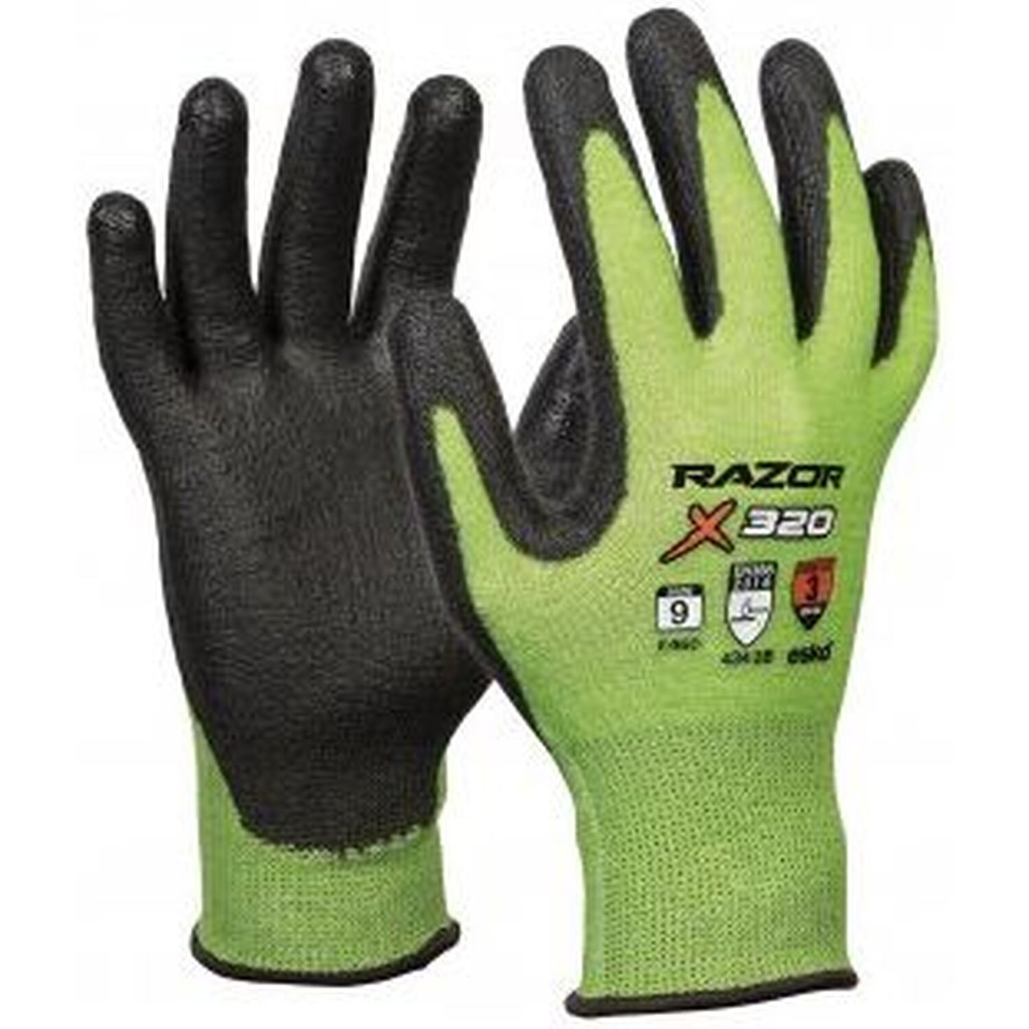Razor X320 Cut 3 Resistant Level 3 Glove (Pkt 12)