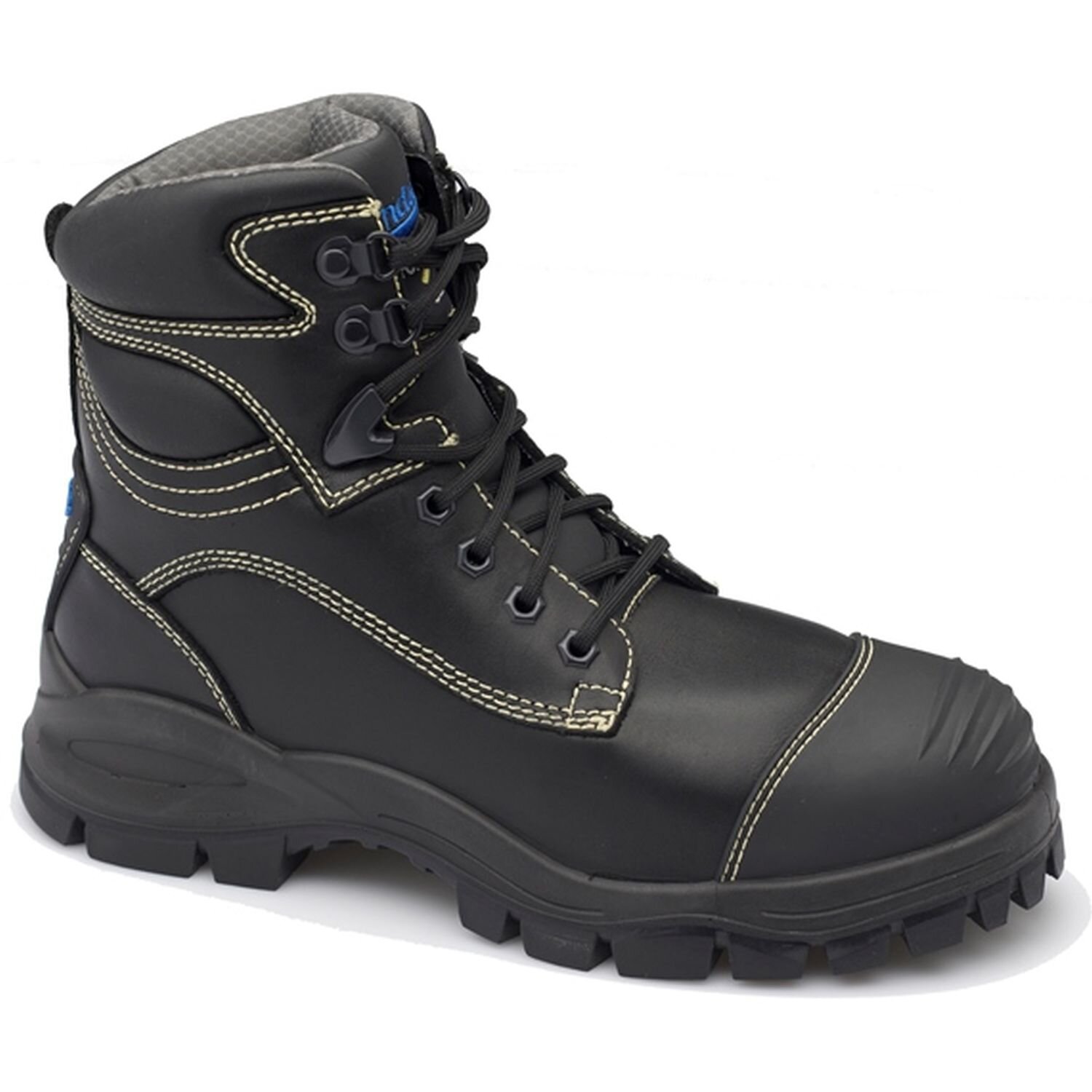 Blundstone 994 Nitrile Sole Anti-Penetration Metatarsal Guard Lace Up Safety Boot & Scuff Cap Black