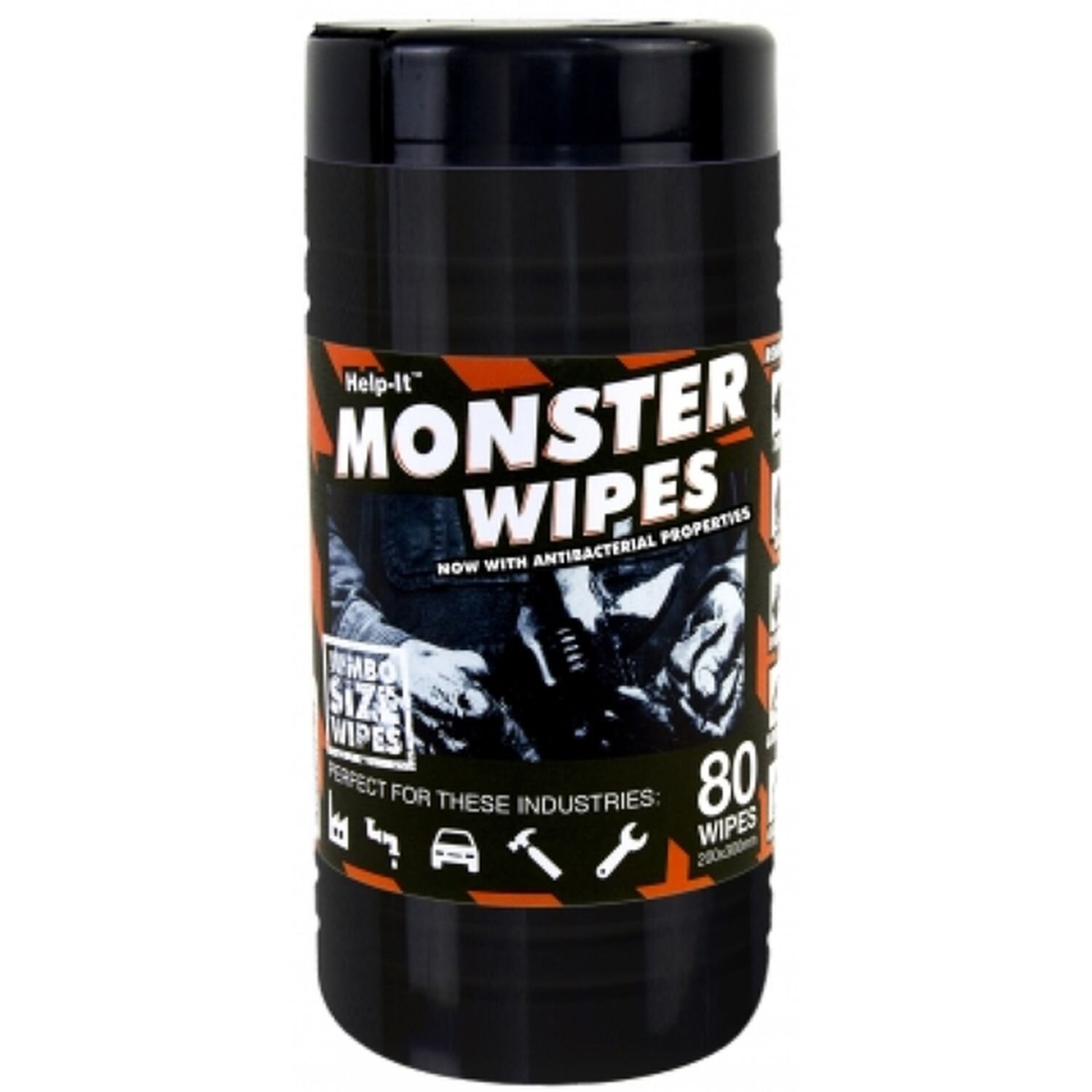 Industrial Antibac Monster Wipes Dirt-Oil-Grease-Glue Pottle 80