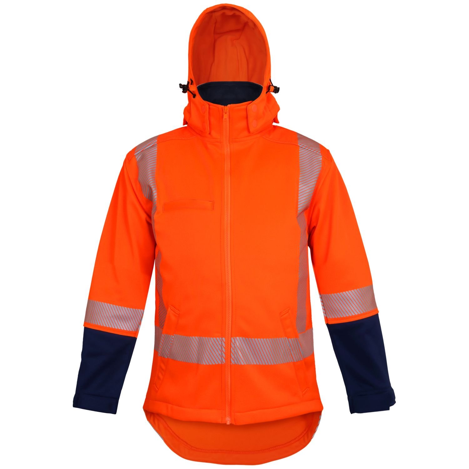 Mustang Wear TTMC-W23 Hi Vis Full Zip Pique Fleece Jacket with Removable Hood