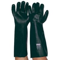 Green PVC Double Dip Sandy Coat Glove 45cm