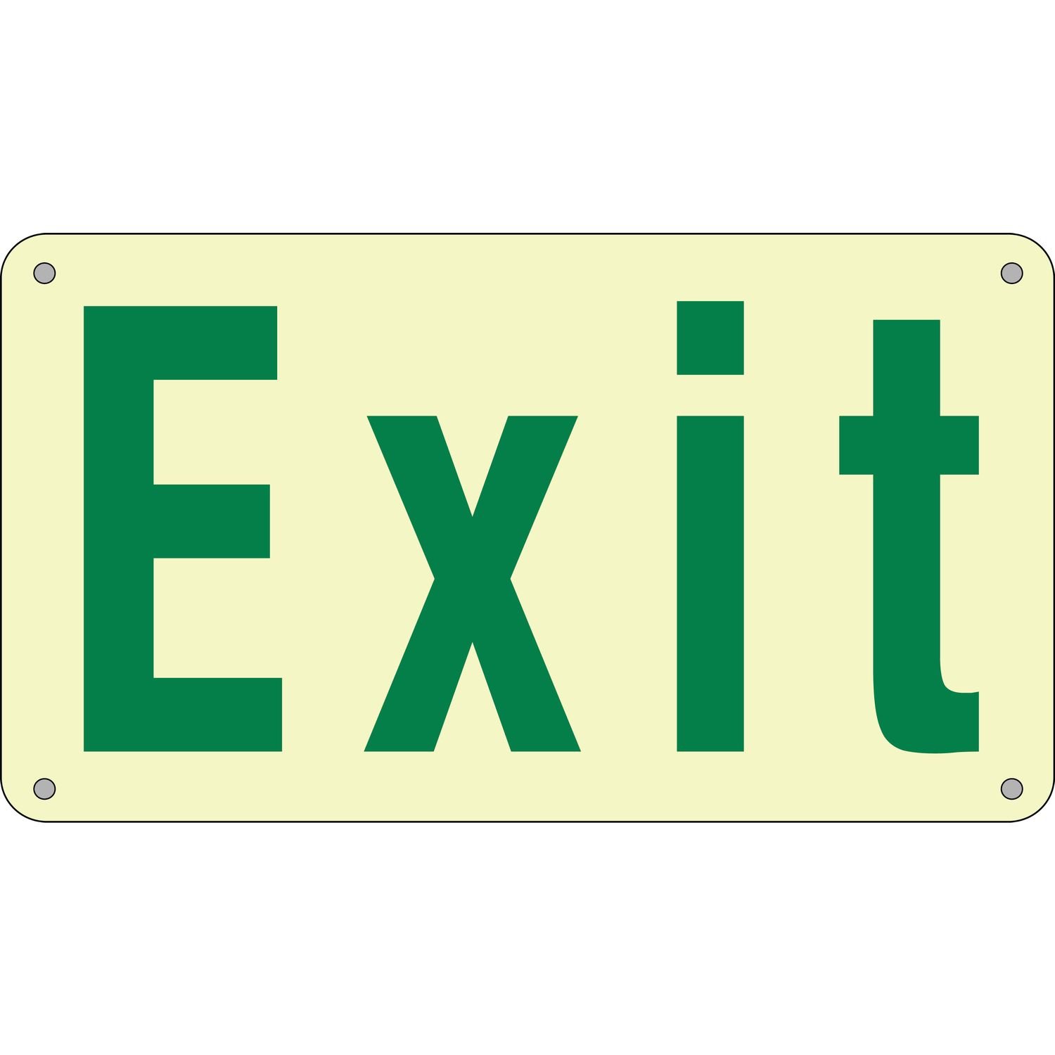 Ecoglo Photoluminescent 24 Metre Exit Sign 290x162mm