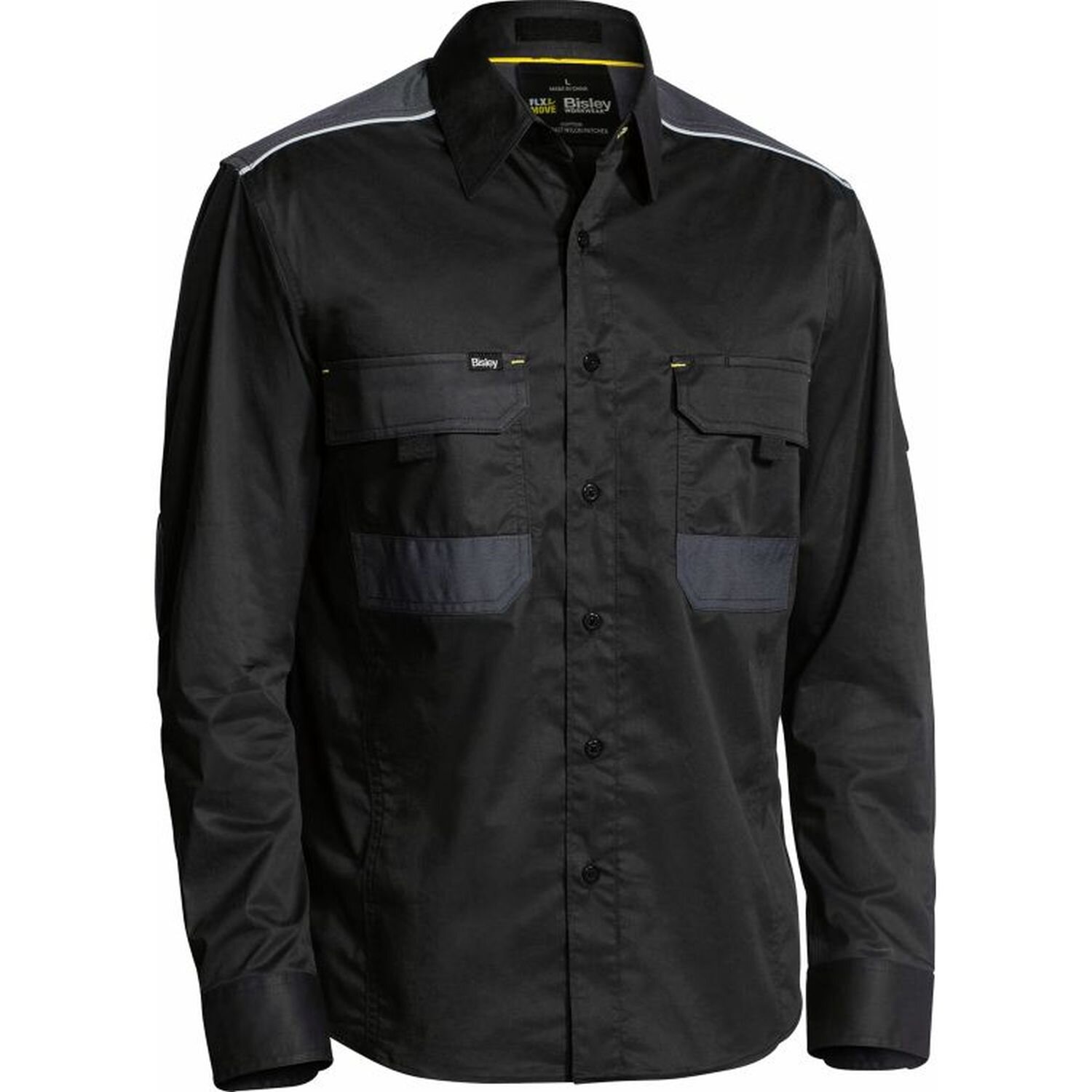 Bisley Flex & Move Cotton Mechanical Stretch Long Sleeve Shirt