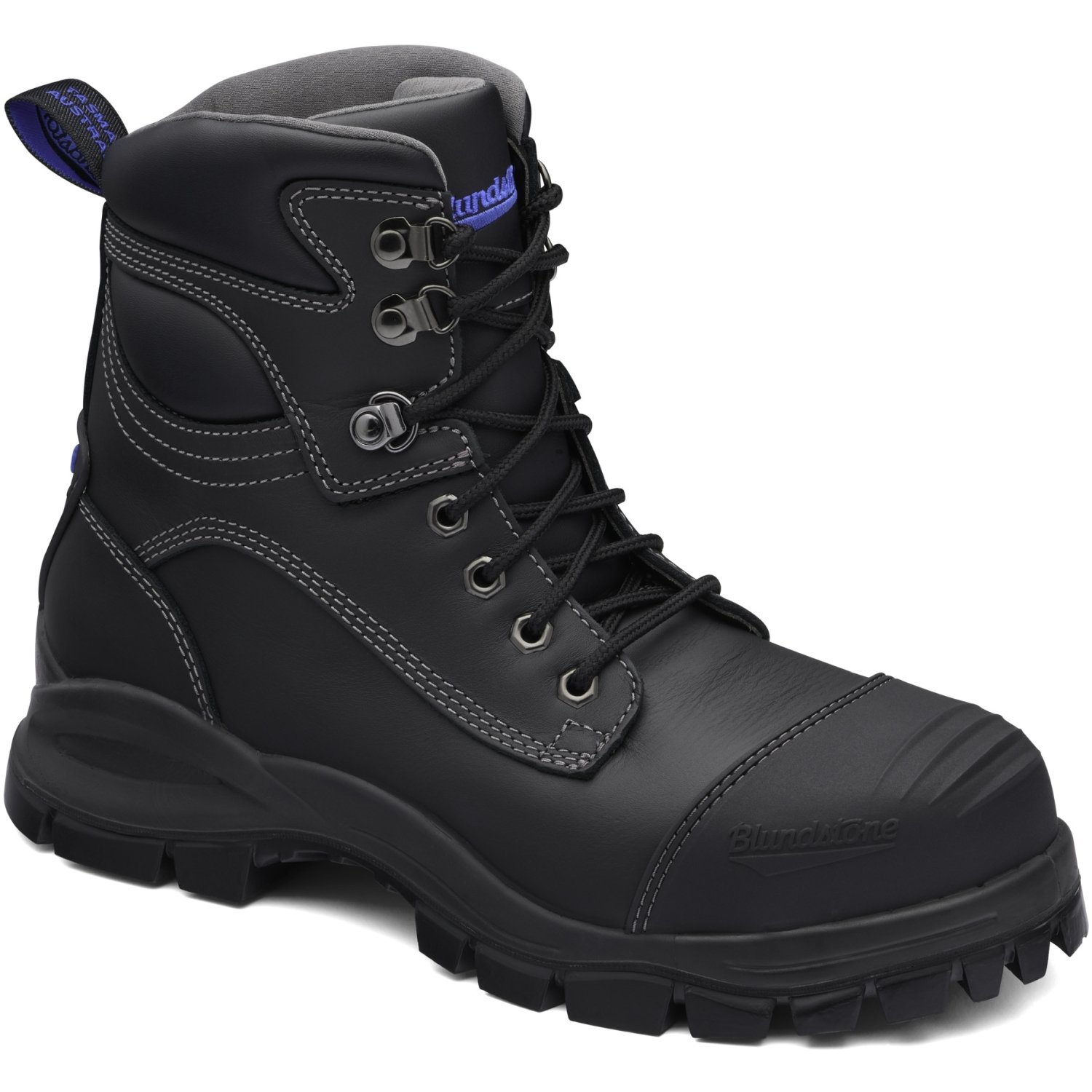 Blundstone 991 Nitrile Sole 300°C Lace Up Safety Boot With Scuff Cap Black
