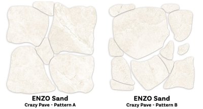 ENZO Sand SurfaceTec Crazy Pave 2.16m2/Set
