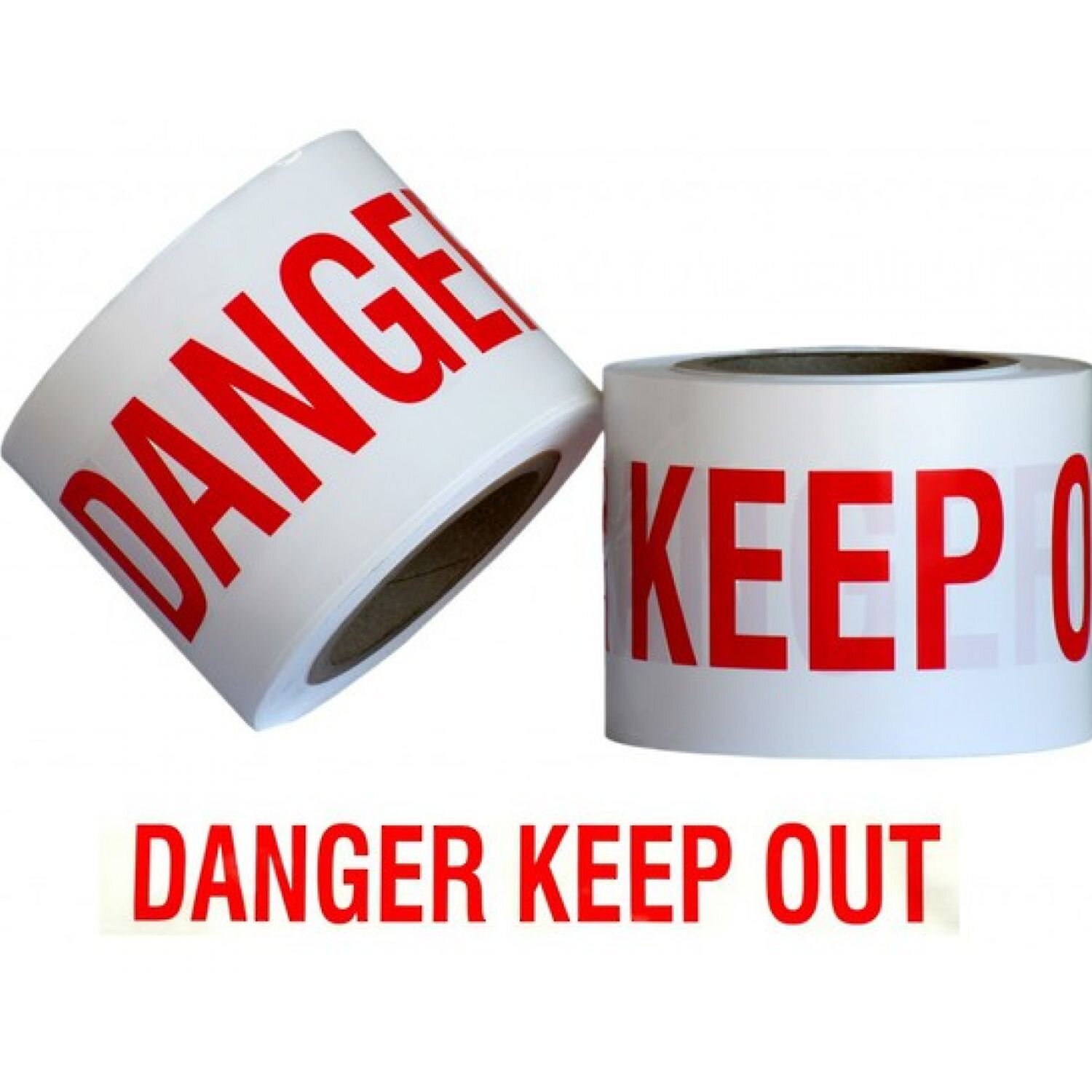 Barrier Tape Danger Keep Out White/Red 75mm x 250m