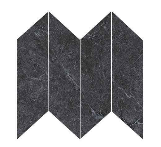 Enzo Coal Chevron Outdoor Tiles