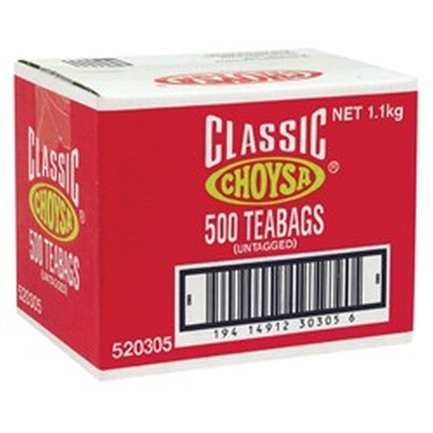 Choysa Classic Tagless Tea Bags Ctn 500