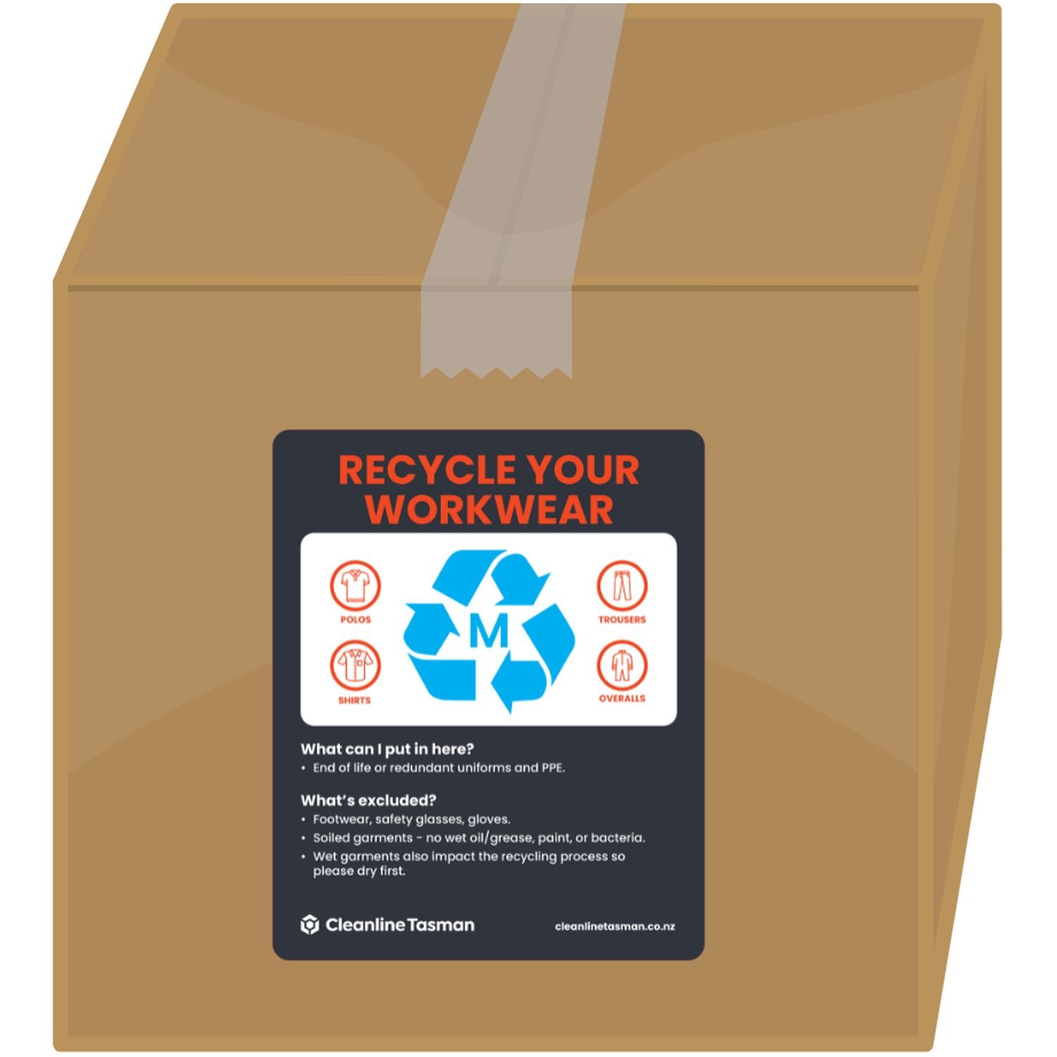 Garment Recycling Box Medium SIZE .075