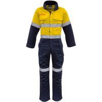 Fire Retardant 10 Cal Hi Vis Day/Night Zip Overall 250gsm