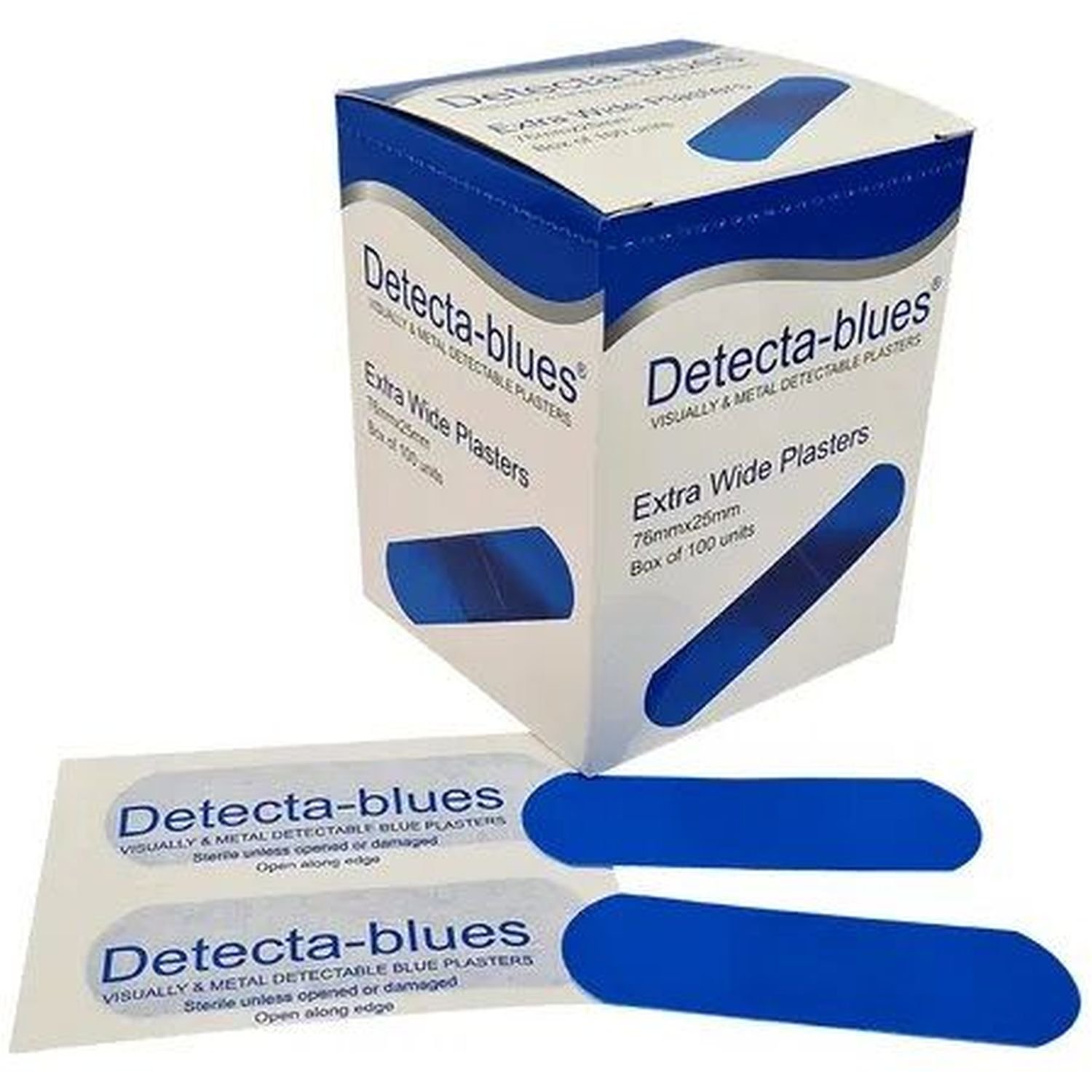 Blue detectable plasters 100 Box