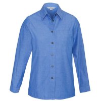 Ladies Long Sleeve Chambray 100% Cotton Shirt