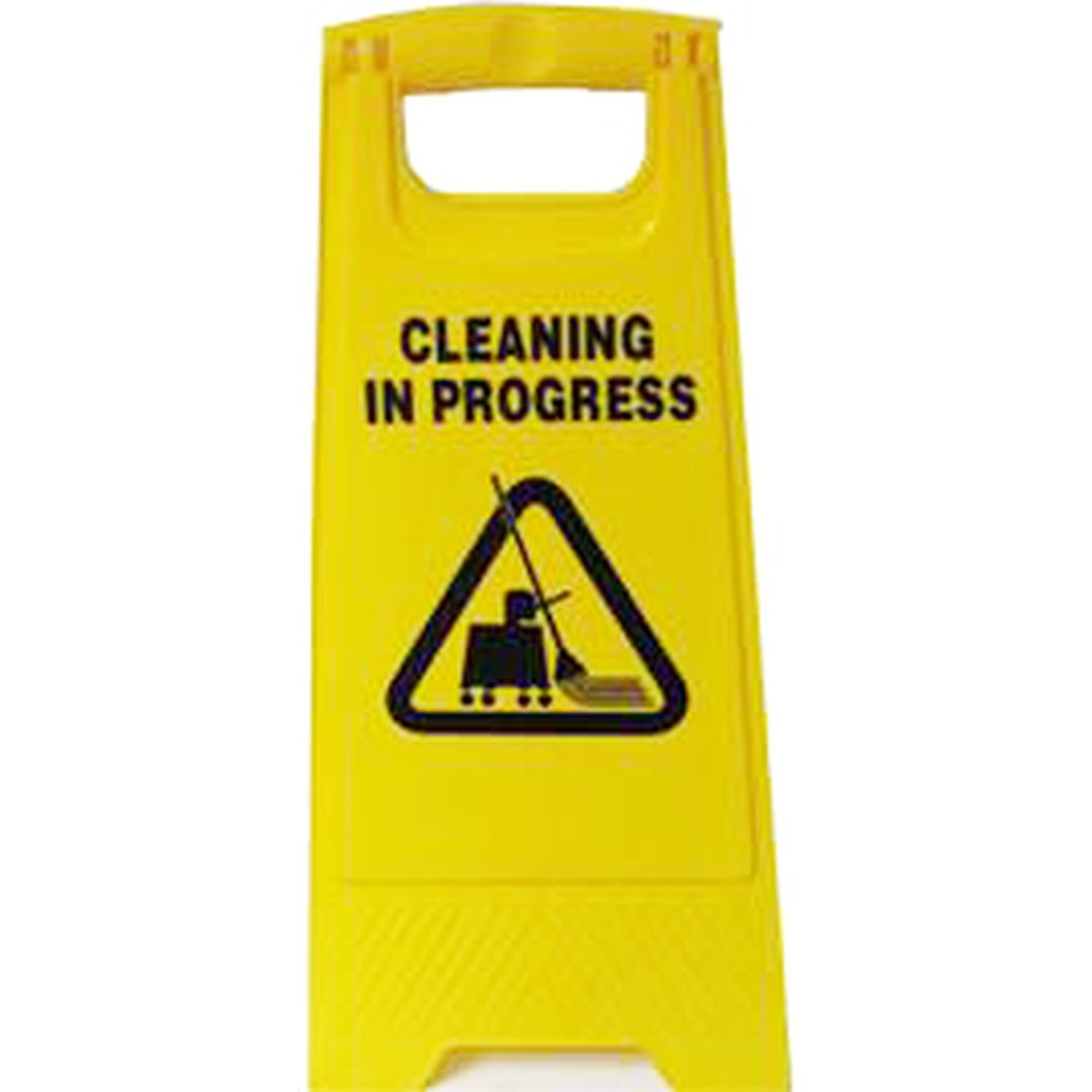 Warning Cleaning In Progress Sign Yellow
