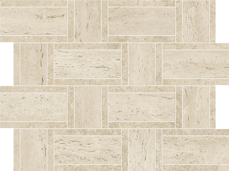 MarvelTravertine Pearl Mosaico Basketweave 35x46.8