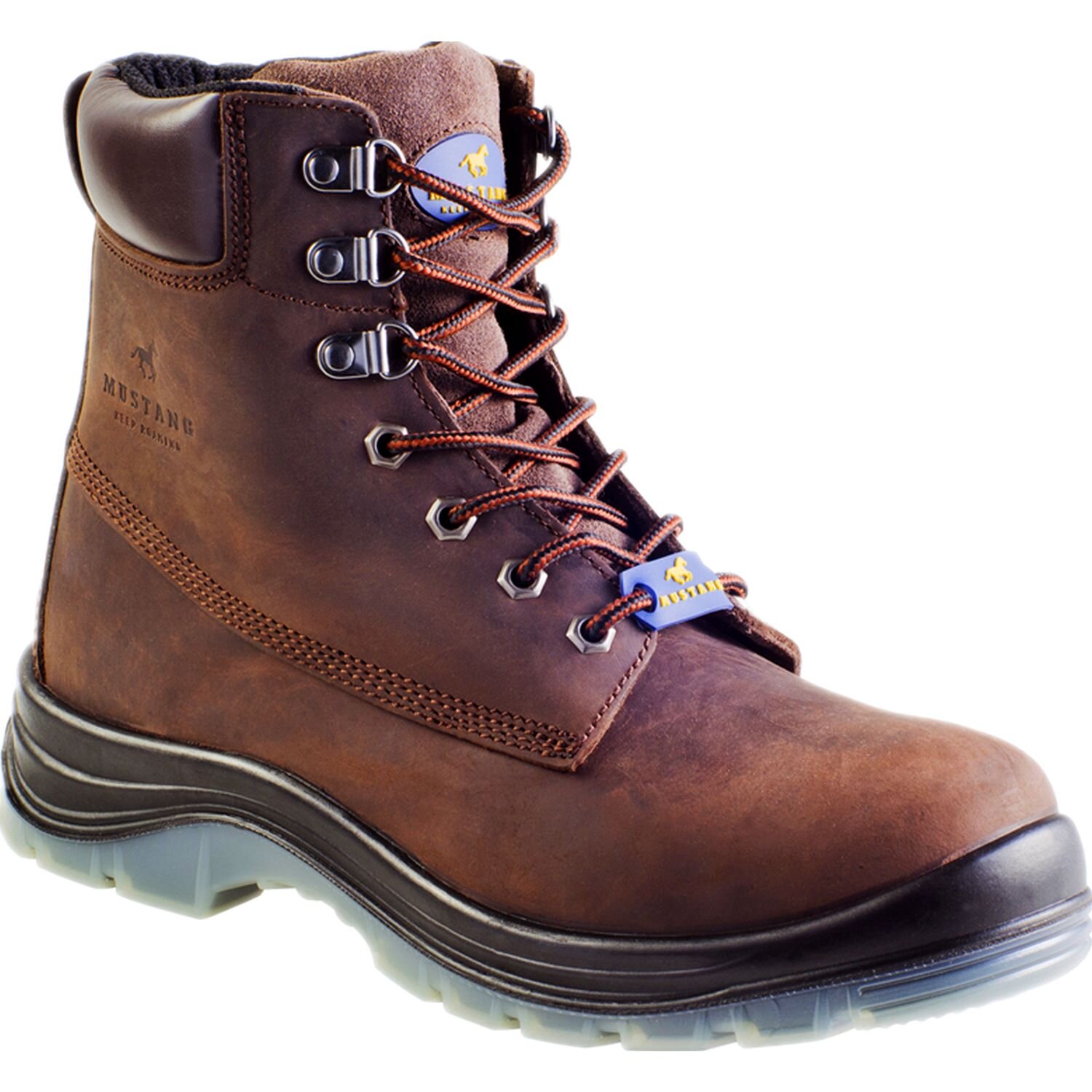 Mustang Phar Lap 7561 TPU Sole Lace Up Safety Boot-Claret