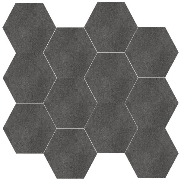 Bloom Deep Grey Hexagon Mosaic  Splashbacks Tiles