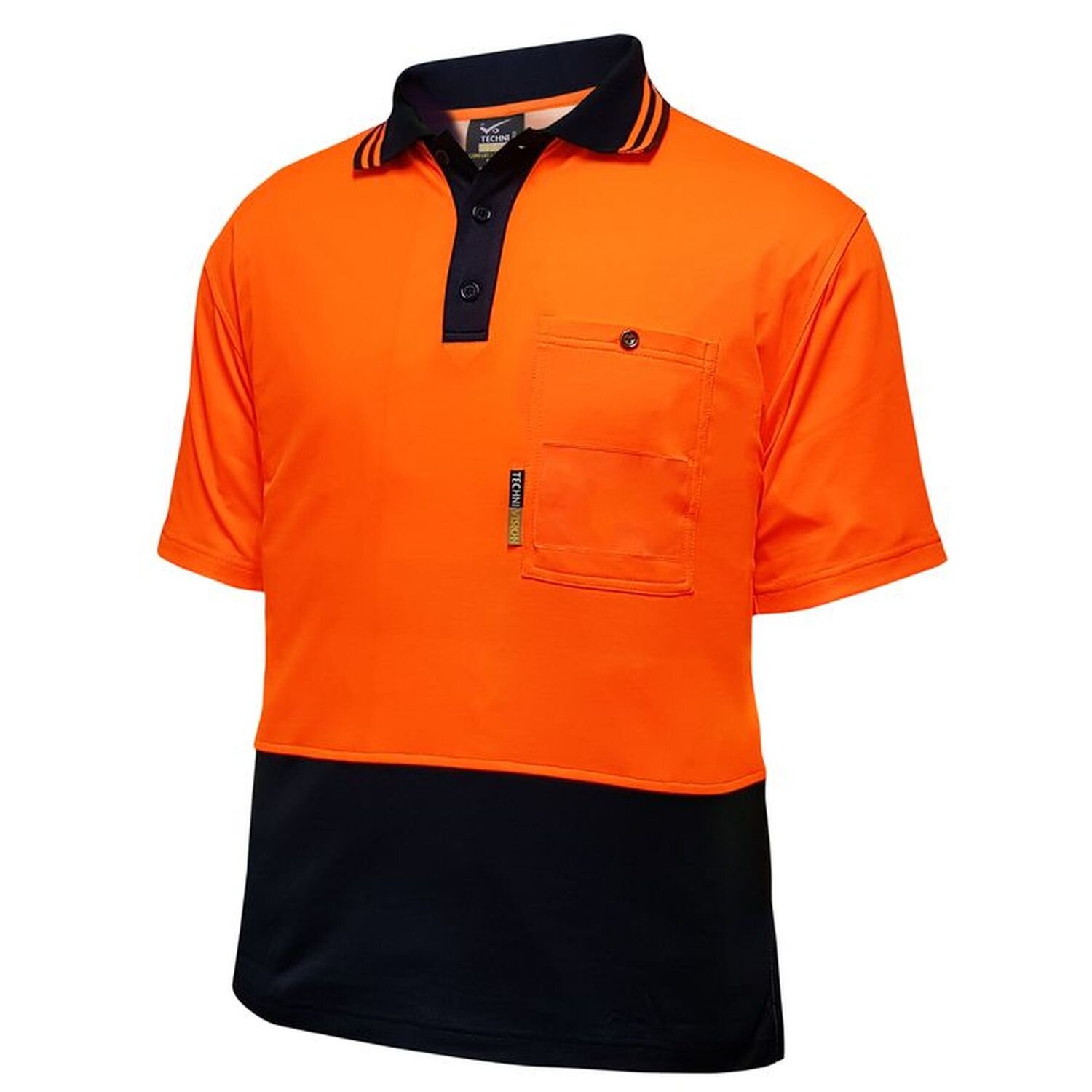 Techni Vision Hi Vis Day Only Cotton Back Short Sleeve Polo