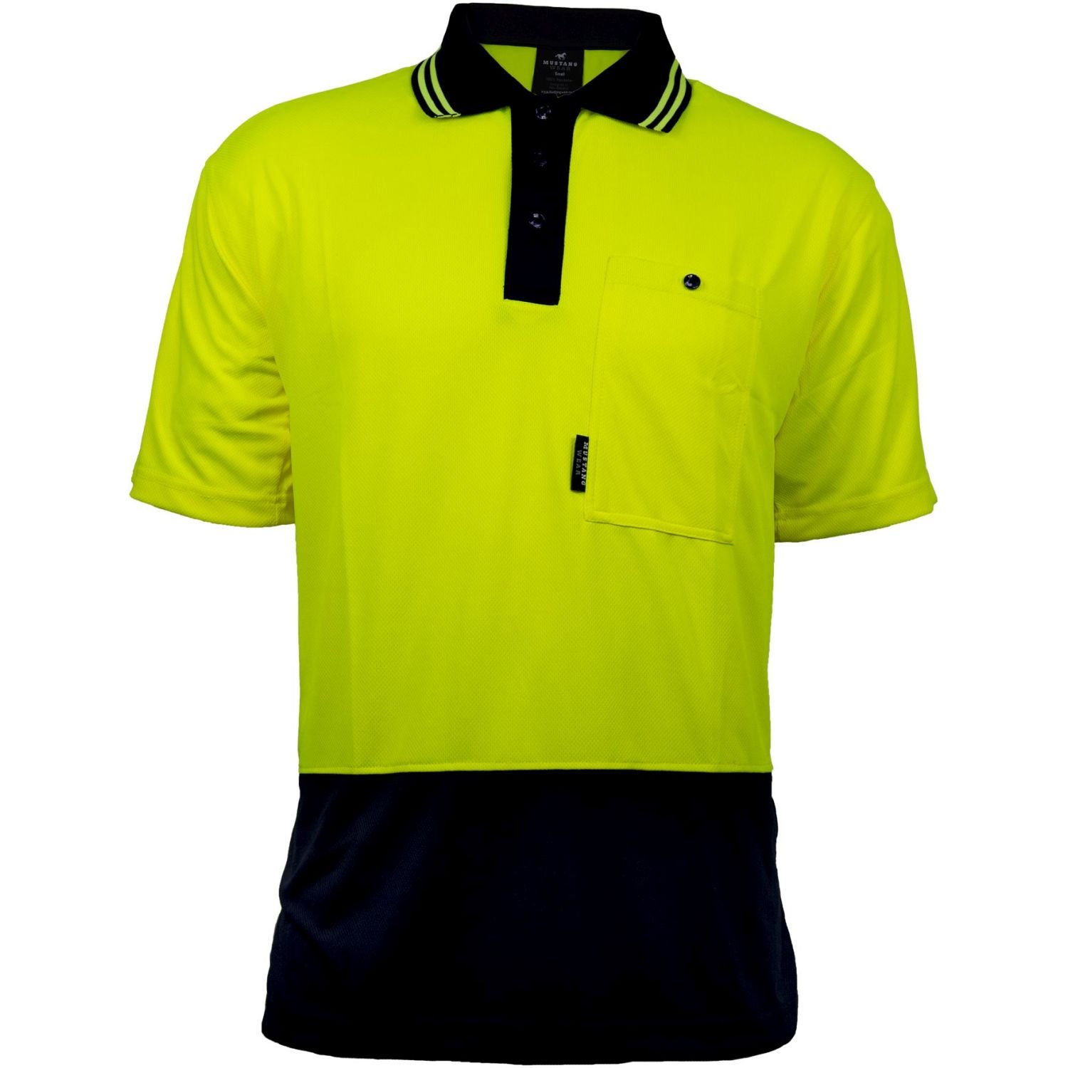 Mustang Wear Hi Vis Day Only Polyester Short Sleeve Polo