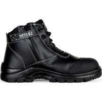 Mustang Wear 719Z Nitrile Sole 300&deg;C EH Lace Up Zip Safety Boot with Scuff Cap