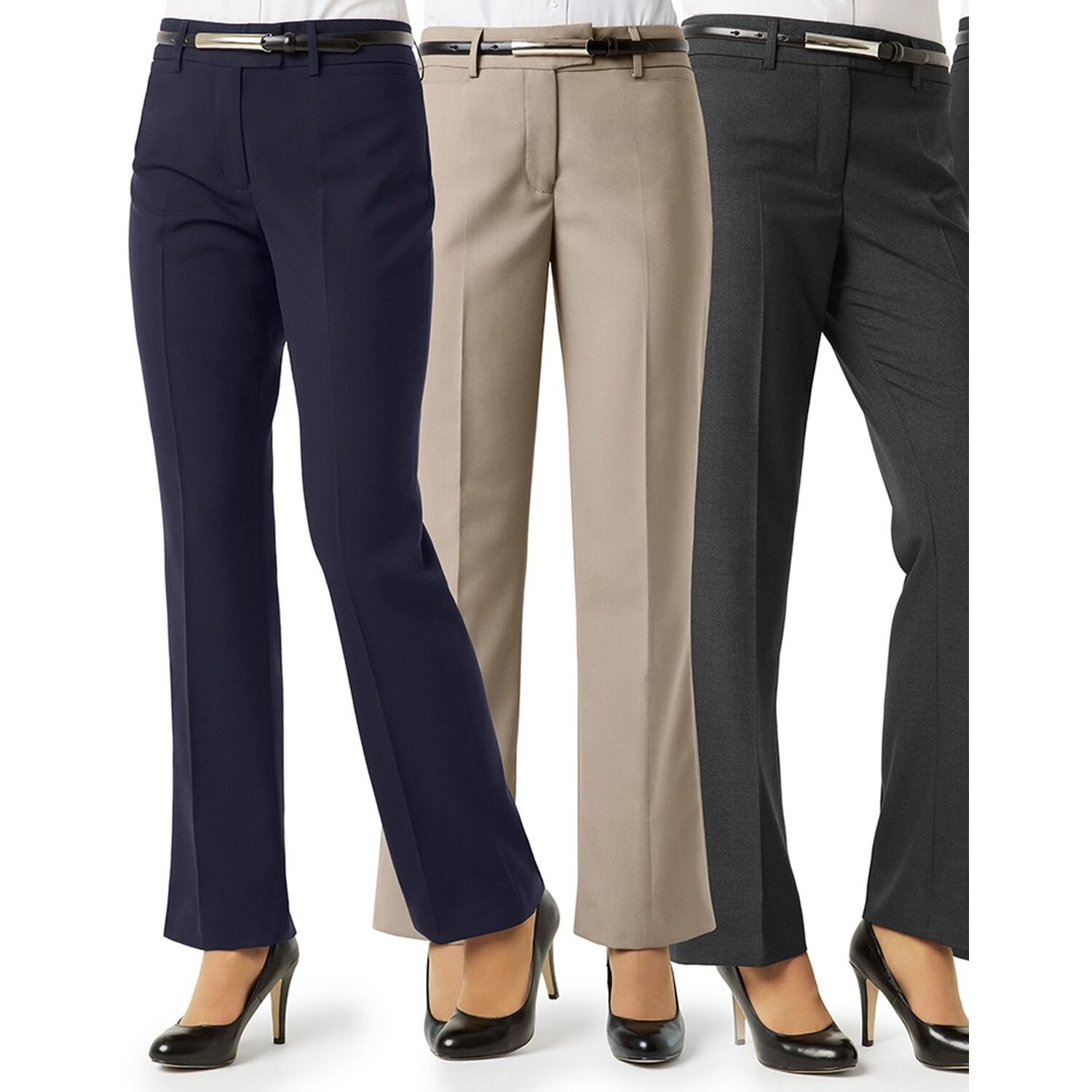 Biz Ladies Classic Flat Front Pant