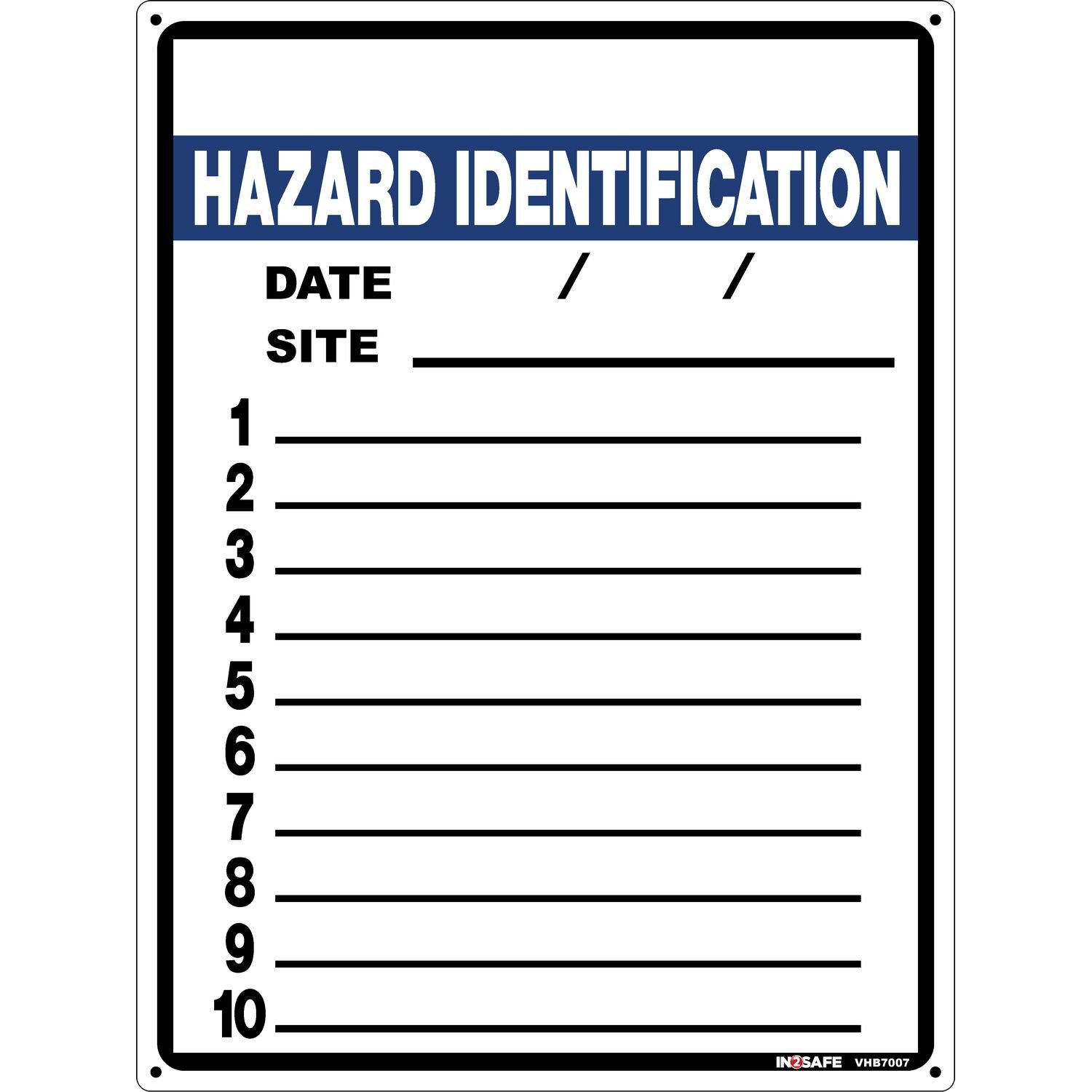 Hazard Identification Site Safety Board