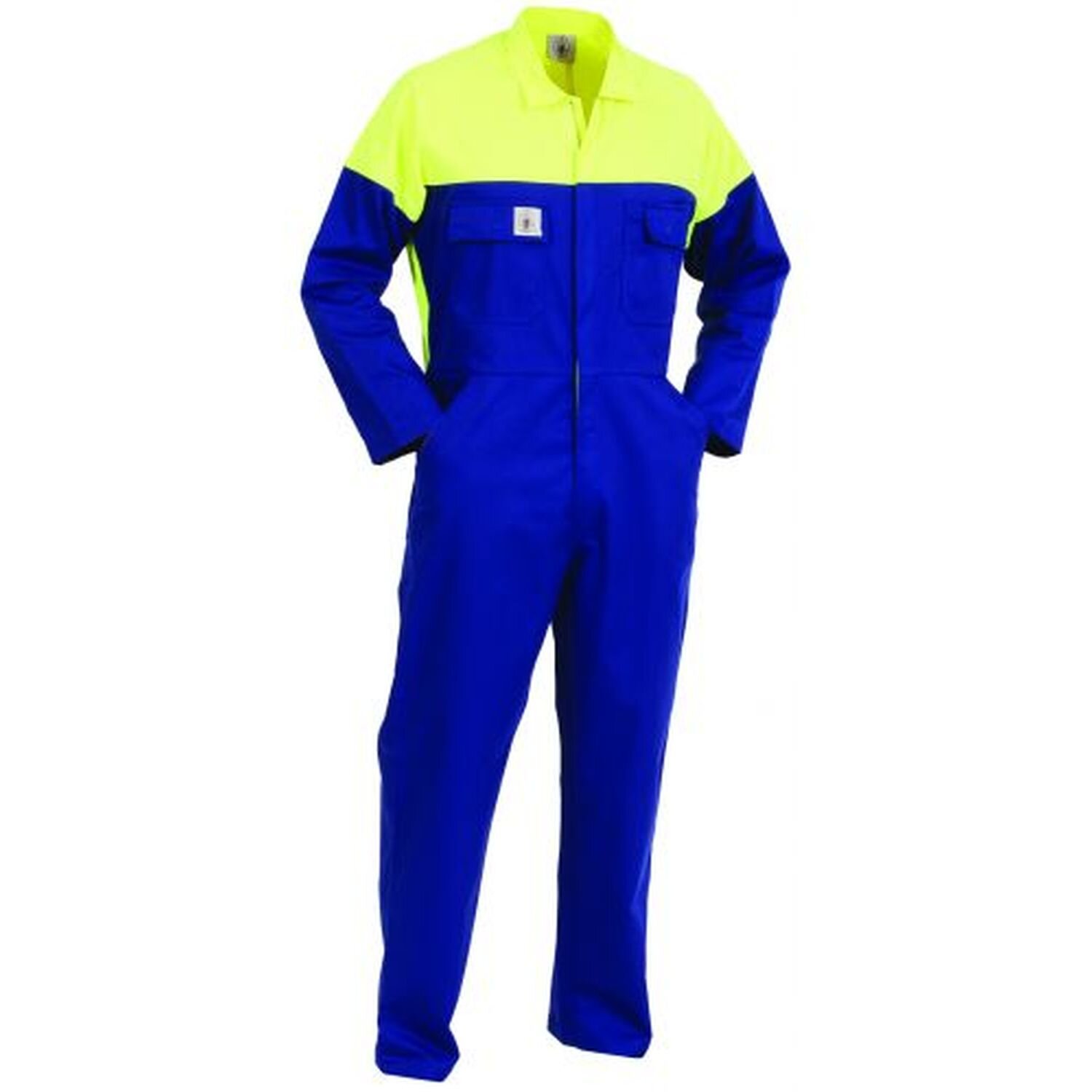 Turu Fluoro Contrast Polycotton Zip Overalls 270gsm