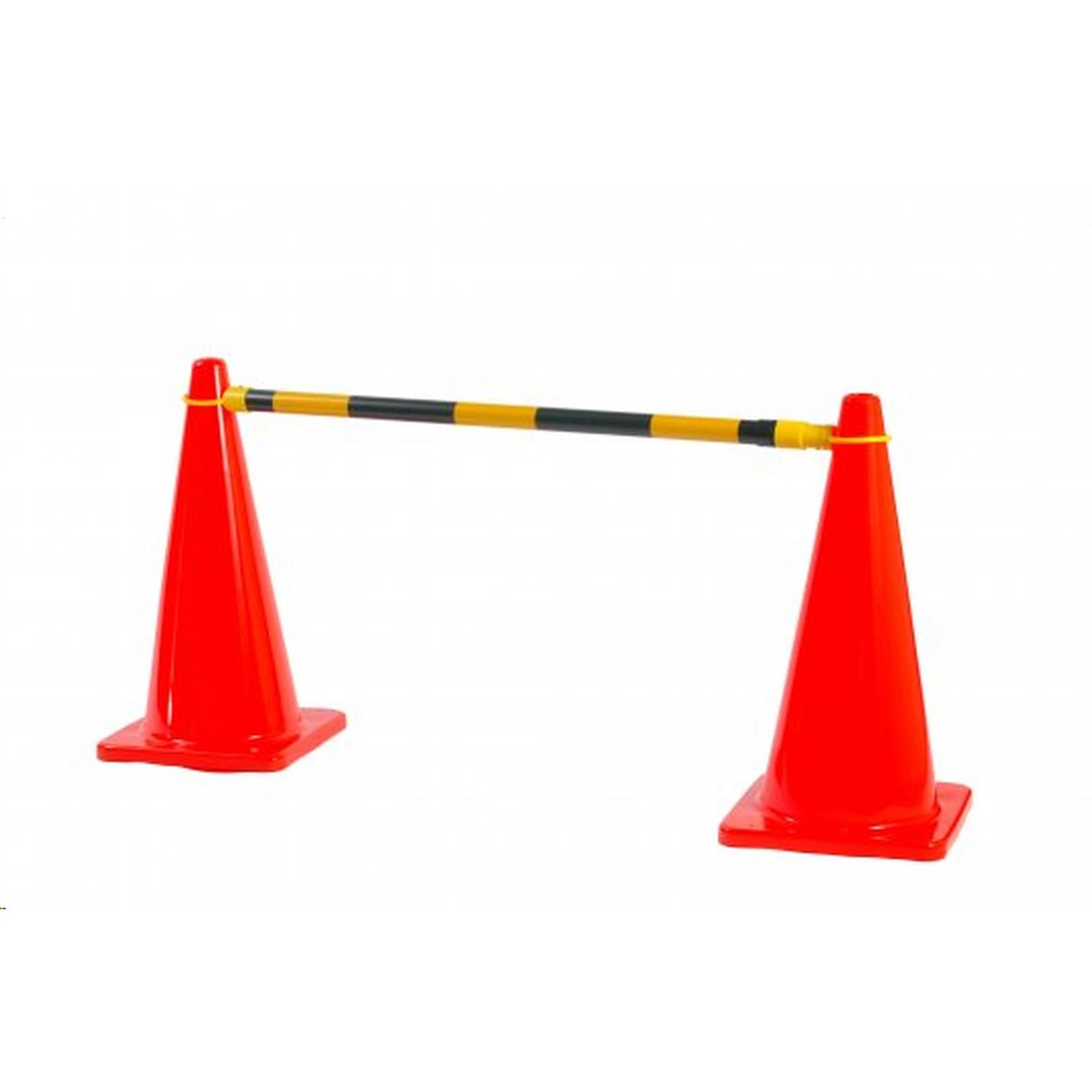 Yellow/Black Extendable 1.3-2.2m Cone Barrier Bar