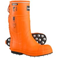 Skellerup Schoen Forestry Pro Level 4 Chainsaw Boot Spiked Sole Orange/Blue