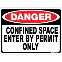 DANGER Confined Space Enter By Permit Only