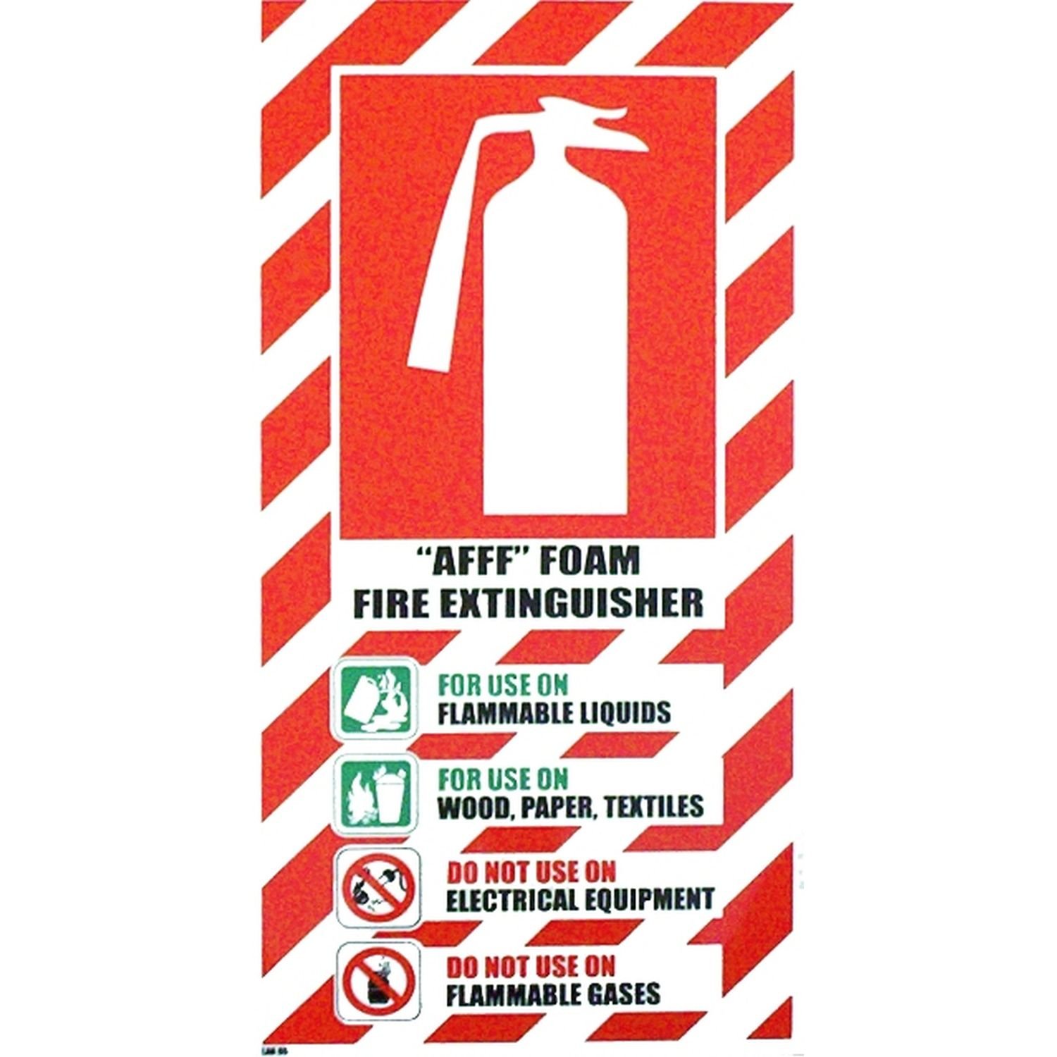 FIRE Extinguisher AFFF Foam Blazon Sign