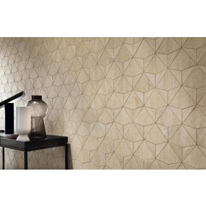 MarvelTravertine Pearl Mosaico Origami 28x41.2