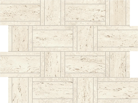 MarvelTravertine White Mosaico Basketweave 35x46.8