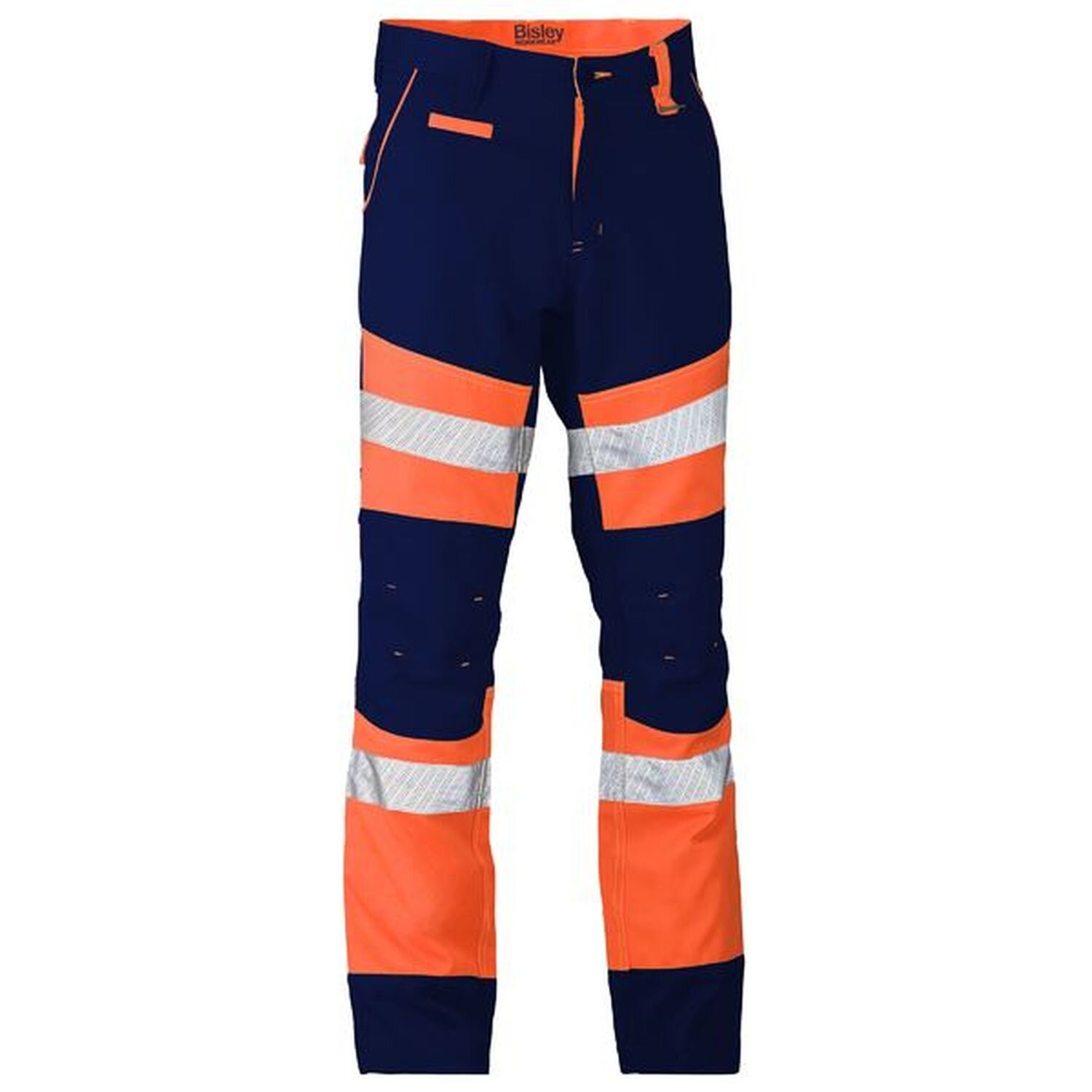 Bisley Men's Bio Motion Contrast Hi Vis Pants 245gsm